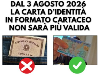 Scadenza Carta d'Identità Cartacea