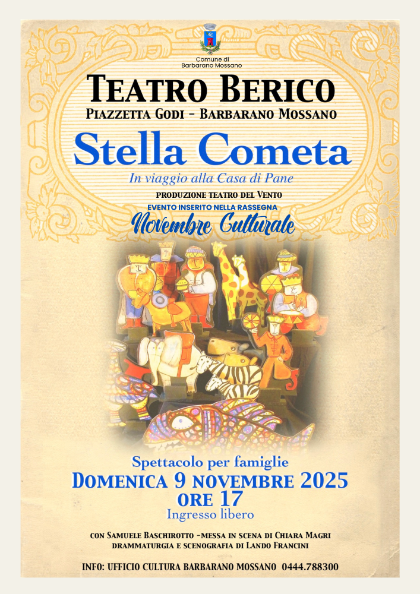 🌟 Spettacolo di narrazione e canto “Stella Cometa – In viaggio alla casa di pane” 🌟 Spettacolo di narrazione e canto “Stella Cometa – In viaggio alla casa di pane”