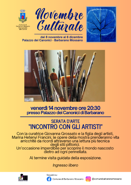 🎨 Novembre Culturale – Serata d’arte “Incontro con gli artisti”