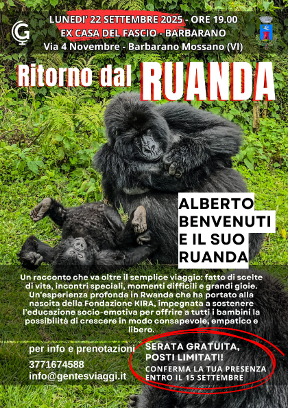 🌍 Ritorno dal Ruanda – Racconto di Alberto Benvenuti