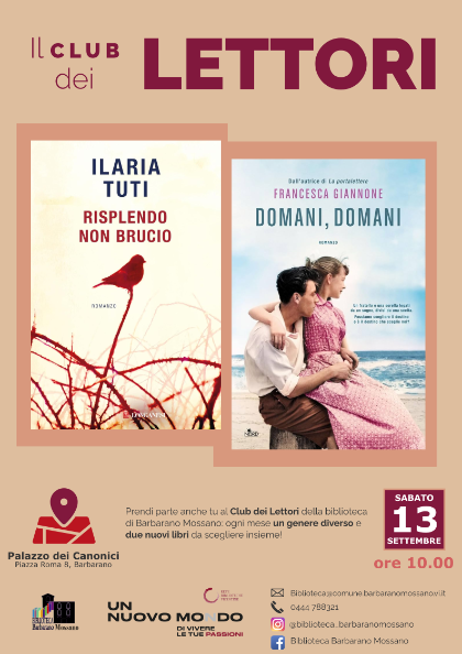 📚 Club dei Lettori – “Risplendo non Brucio” e 📚 Club dei Lettori – “Risplendo non Brucio” e