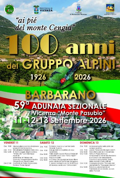 100 anni del Gruppo Alpini di Barbarano