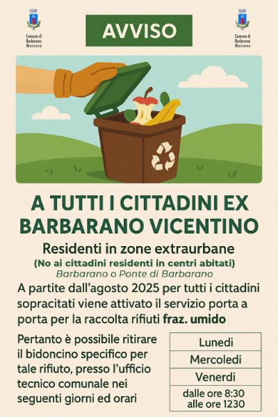 Ritiro bidone umido comune