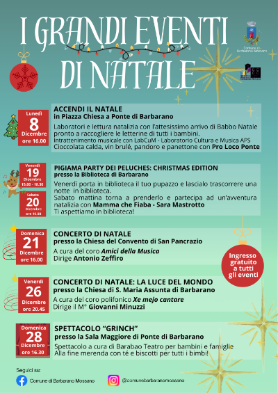 Gli eventi del Natale