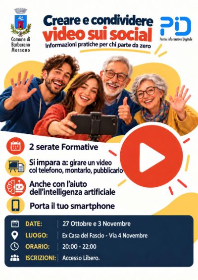 Creare video sui social
