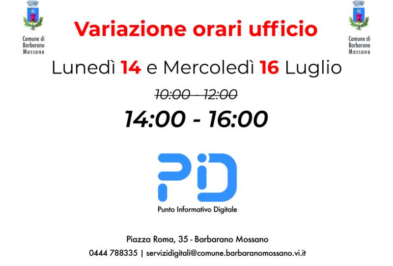 Variazione Orari PID