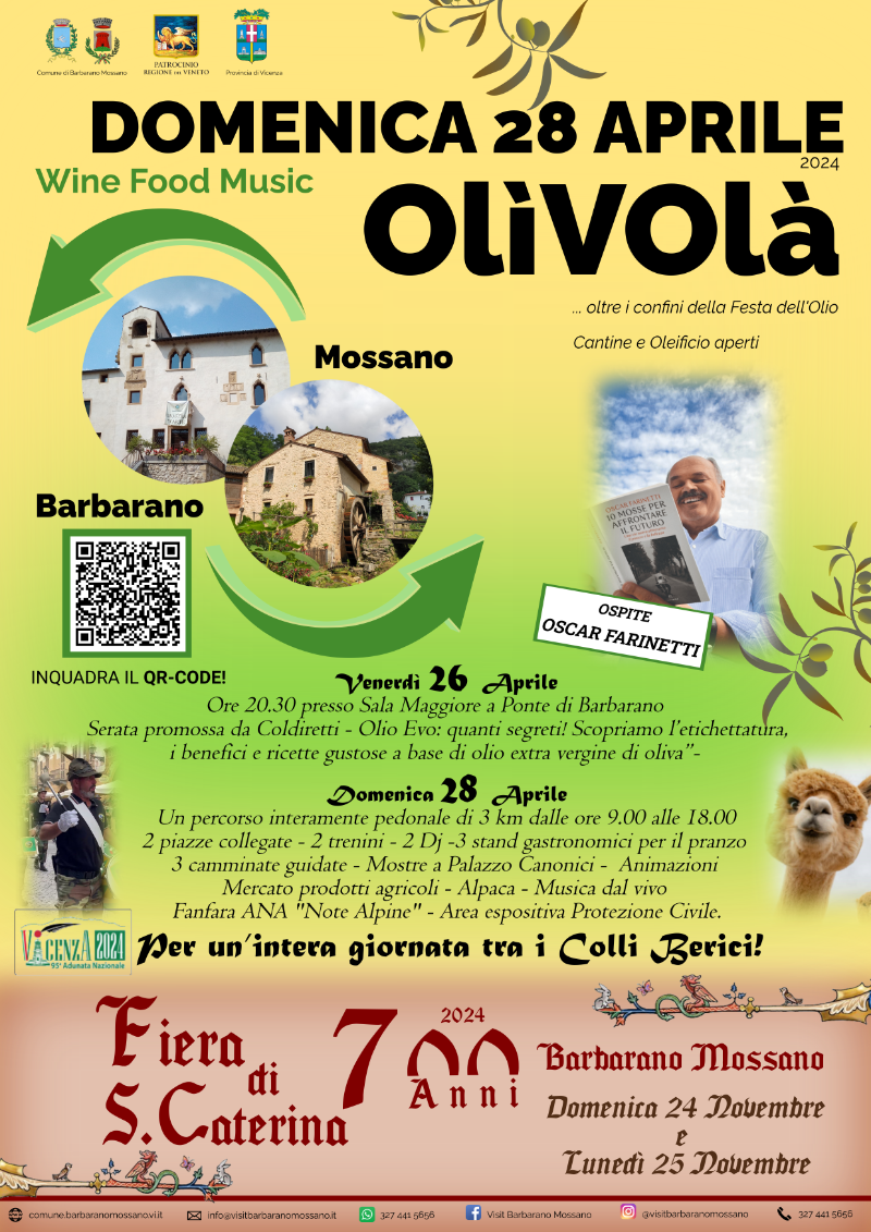 Pagina pubblicità Olivolà e Fiera Santa Caterina