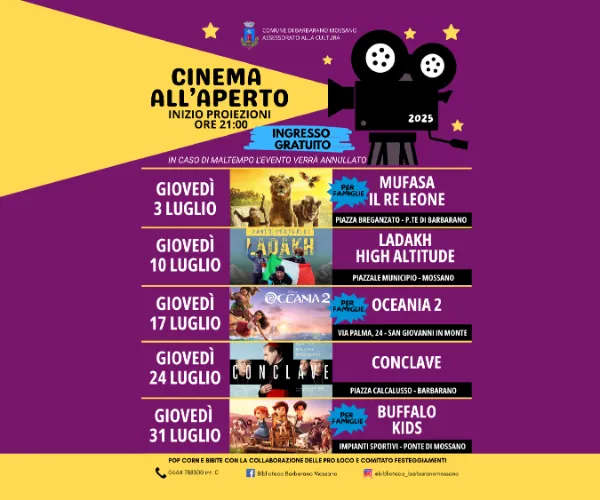 🎬 CINEMA ALL’APERTO 2025 🌟