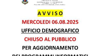 Avviso angrafe chiusa