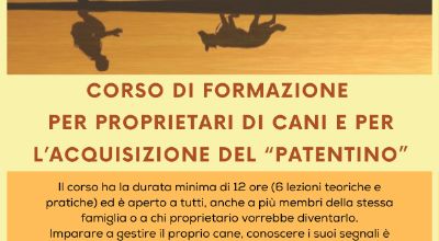 Volantino corso Patentino Cani 2025