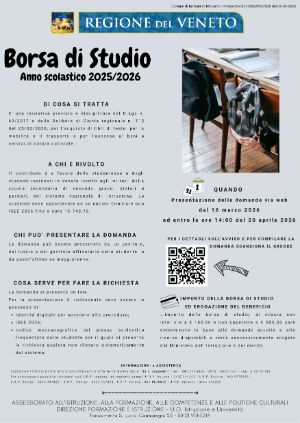 Regione Veneto Borsa di Studio 2025-2026