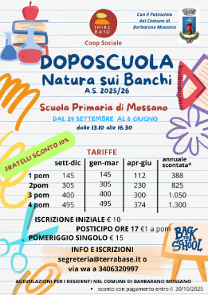 DOPOSCUOLA Natura sui Banchi